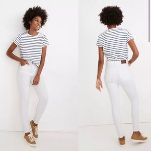 Madewell 10" high rise white jeans